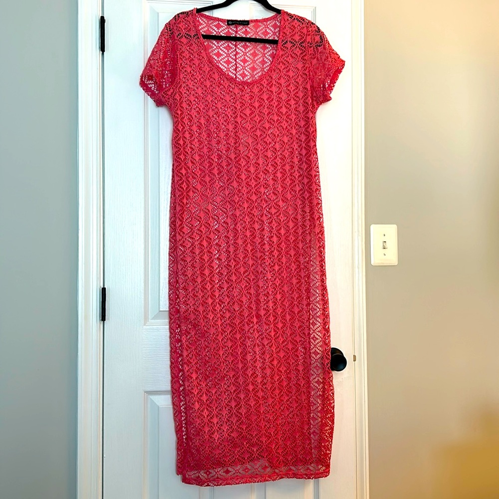 Peach Fashion Coverup.